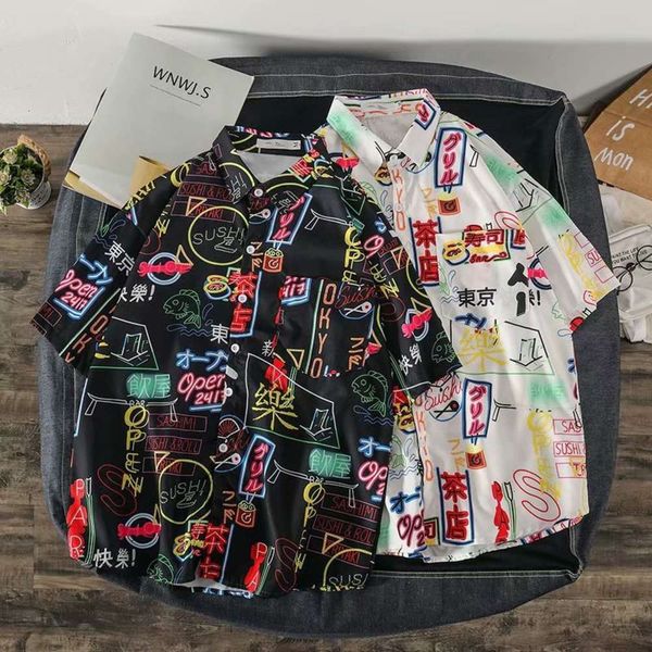 men's casual shirts shirtsummer versatile shirt with tokyo printing and korean fashion short sleeve harajuku casual n4uy, White;black
men's casual shirts shirtsummer versatile shirt with tokyo printing and korean fashion short sleeve harajuku casual n4uy, White;black