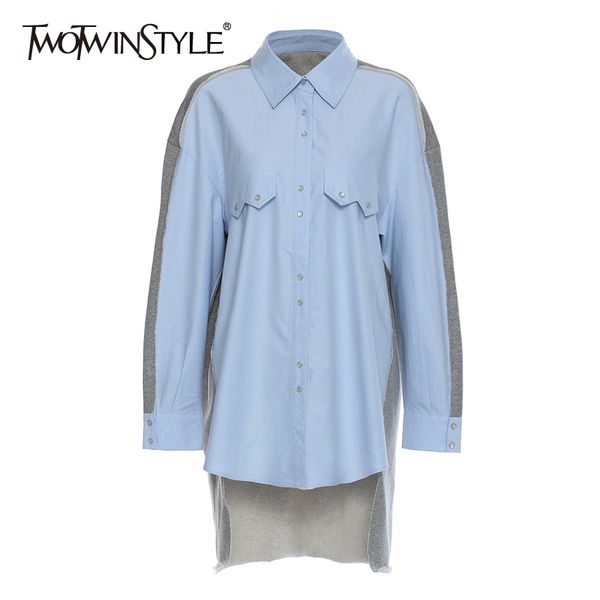 loose patchwork hit color shirt for women lapel long sleeve irregular hem casual blouse female fashion new tide 210428, White
loose patchwork hit color shirt for women lapel long sleeve irregular hem casual blouse female fashion new tide 210428, White