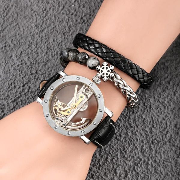 wristwatches men's automatic machinery watches fully hollow single bridge mechanical watch silver ring luxury for men male gift, Slivery;brown
wristwatches men's automatic machinery watches fully hollow single bridge mechanical watch silver ring luxury for men male gift, Slivery;brown
