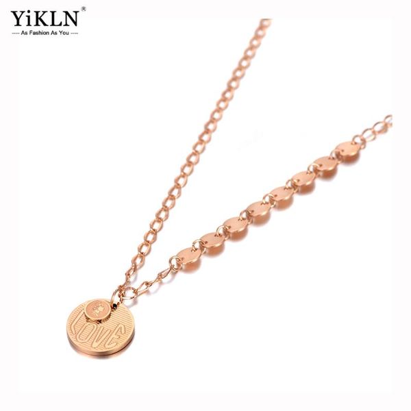 chains yikln trendy bohemia stainless steel love charm pendant necklaces rose gold chain & link choker necklace for women yn20071, Silver
chains yikln trendy bohemia stainless steel love charm pendant necklaces rose gold chain & link choker necklace for women yn20071, Silver