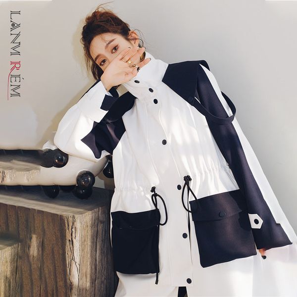 women white drawstring big size long trench lapel sleeve loose windbreaker fashion spring autumn 2f0007 210507, Tan;black
women white drawstring big size long trench lapel sleeve loose windbreaker fashion spring autumn 2f0007 210507, Tan;black