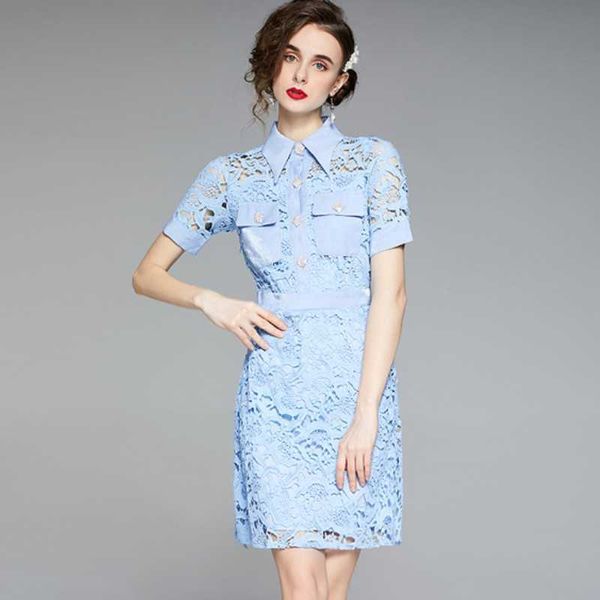 vintage summer women fashion lace hook flowers single breasted turn-down collar office ol slim party dresses 210526, Black;gray
vintage summer women fashion lace hook flowers single breasted turn-down collar office ol slim party dresses 210526, Black;gray
