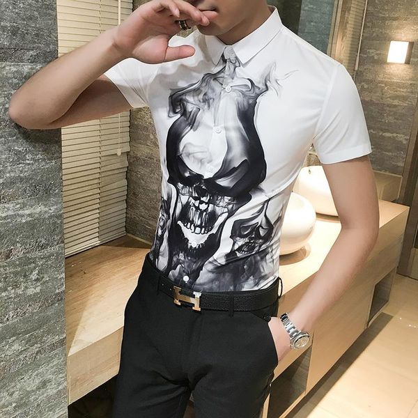 summer night wind ghost shirt sleeves printed short sleeved shirts and men's personality 1641p50 casual, White;black
summer night wind ghost shirt sleeves printed short sleeved shirts and men's personality 1641p50 casual, White;black