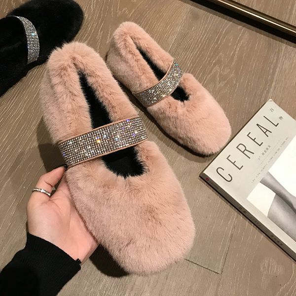 new women flats winter fur ladies bling rhinestone soft warm indoor shoes female round toe furry woman furry fluffy loafers, Black
new women flats winter fur ladies bling rhinestone soft warm indoor shoes female round toe furry woman furry fluffy loafers, Black