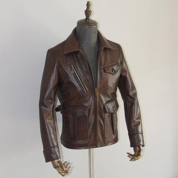 men's leather & faux yr.1920 style coat,classic vintage batik cowhide jacket,1.7mm brown genuine outwear,slim, Black
men's leather & faux yr.1920 style coat,classic vintage batik cowhide jacket,1.7mm brown genuine outwear,slim, Black