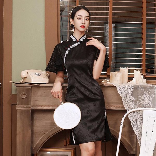 ethnic clothing classic collar evening party dress gown female exquisite butterfly hollow out sleeve qipao satin cheongsam vestidos, Red
ethnic clothing classic collar evening party dress gown female exquisite butterfly hollow out sleeve qipao satin cheongsam vestidos, Red