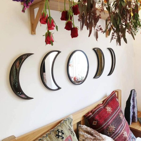 faroot 5pc wooden acrylic moon mirror shape cycle variation decorative wall creative bohemian self adhesive mirrors
faroot 5pc wooden acrylic moon mirror shape cycle variation decorative wall creative bohemian self adhesive mirrors