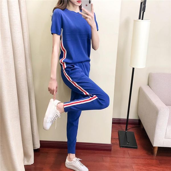 women's two piece pants 2021 summer korean slim fashion two-piece ice silk knitted leisure sports suit, White
women's two piece pants 2021 summer korean slim fashion two-piece ice silk knitted leisure sports suit, White