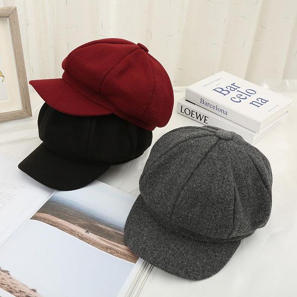 berets female retro solid color duck tongue octagonal hat woolen british warm beret fashion casual painter beretki, Blue;gray
berets female retro solid color duck tongue octagonal hat woolen british warm beret fashion casual painter beretki, Blue;gray