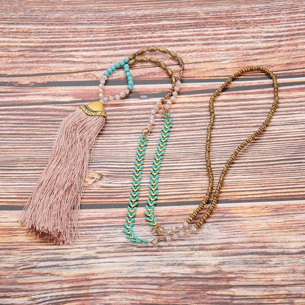 pendant necklaces fashion sweater chain necklace long tassels woven more size color from different shapes seeds for women jewelry, Silver
pendant necklaces fashion sweater chain necklace long tassels woven more size color from different shapes seeds for women jewelry, Silver