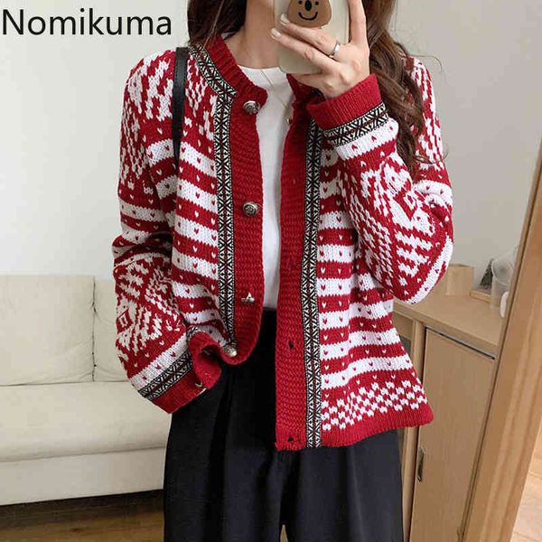 nomikuma autumn hit color striped knitted cardigan new korean causal o-neck sweater coat long sleeve knitwear jacket 6c437 210427, White;black
nomikuma autumn hit color striped knitted cardigan new korean causal o-neck sweater coat long sleeve knitwear jacket 6c437 210427, White;black