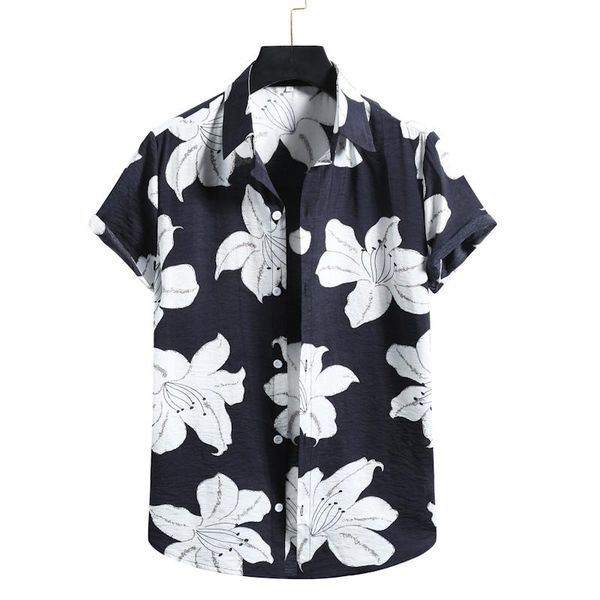 men's casual shirts kissqiqi 2021 trend hawaii loose flower short-sleeved shirt, White;black
men's casual shirts kissqiqi 2021 trend hawaii loose flower short-sleeved shirt, White;black