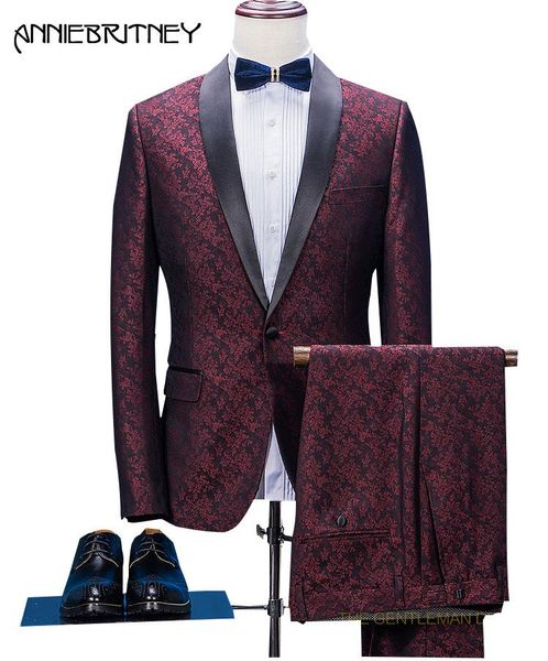 brand burgundy pattern men suit formal floral slim fit marriage groom blazer prom gentle tuxedo 2 piece terno masculino men's suits & b, White;black
brand burgundy pattern men suit formal floral slim fit marriage groom blazer prom gentle tuxedo 2 piece terno masculino men's suits & b, White;black