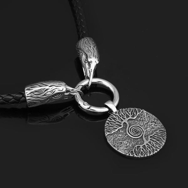 pendant necklaces stainless steel eagle tree necklace leather rope men jewelry norse viking, Silver
pendant necklaces stainless steel eagle tree necklace leather rope men jewelry norse viking, Silver