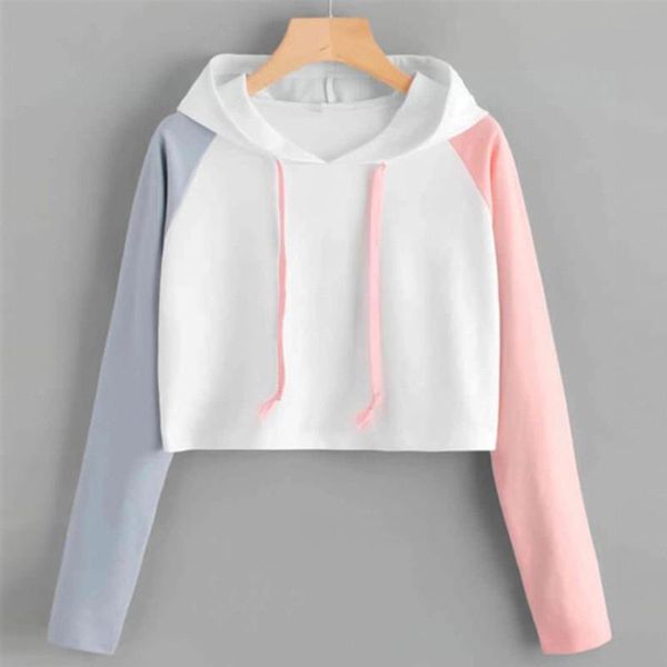 women's hoodies & sweatshirts fashion women 2021 spring autumn contrast color long sleeve casual hoodie sweatshirt female short pullov, Black
women's hoodies & sweatshirts fashion women 2021 spring autumn contrast color long sleeve casual hoodie sweatshirt female short pullov, Black