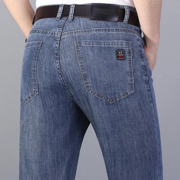 spring autumn 2021 men's smart jeans business fashion straight regular blue stretch denim trousers classic men plus size 28--40
spring autumn 2021 men's smart jeans business fashion straight regular blue stretch denim trousers classic men plus size 28--40