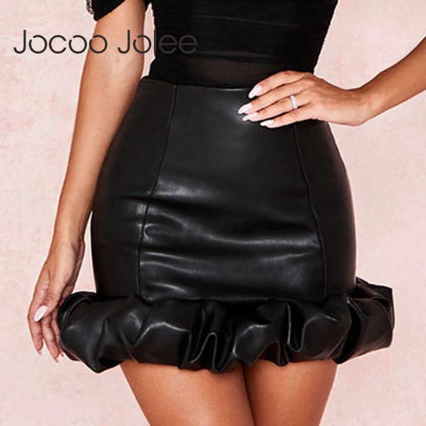 jocoo jolee women vintage elegant black pu skirts women fashion faux leather bud skirts spring pleated party short skirts 210619
jocoo jolee women vintage elegant black pu skirts women fashion faux leather bud skirts spring pleated party short skirts 210619