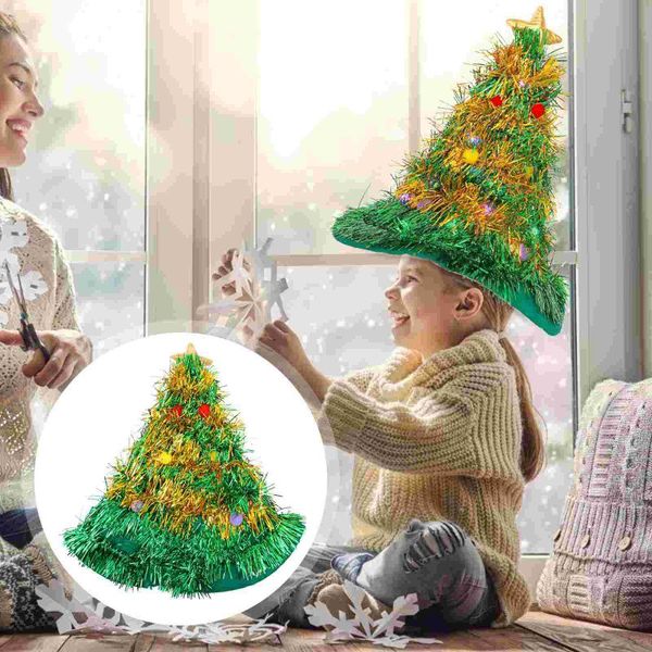 party hats 1pc christmas tree tinsel hat xmas lighted costume for adults kids
party hats 1pc christmas tree tinsel hat xmas lighted costume for adults kids