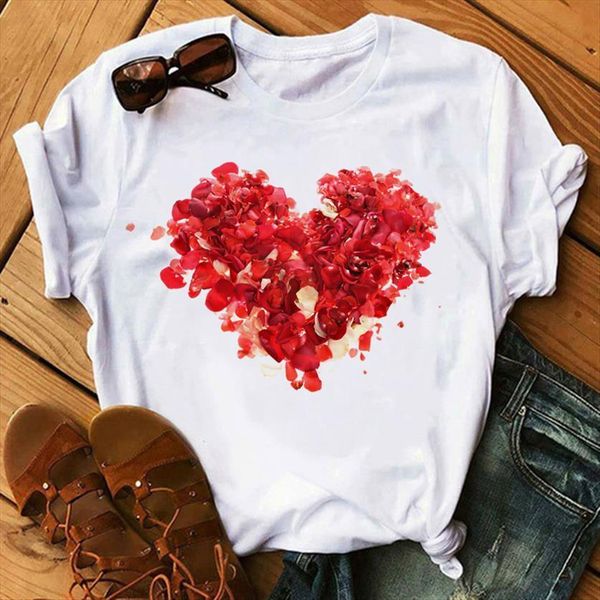 maycaur heart flower summer womens t shirts short sleeve leisure tees casual female loose plus size woman clothes, White
maycaur heart flower summer womens t shirts short sleeve leisure tees casual female loose plus size woman clothes, White