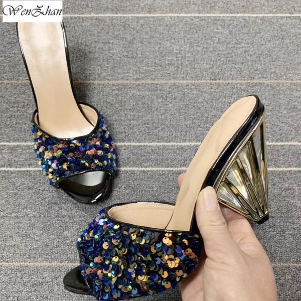 dress shoes luxury designer sandals women sequins high heels ladies wedding party open toes fashion 36-43 wenzhan a97-3, Black
dress shoes luxury designer sandals women sequins high heels ladies wedding party open toes fashion 36-43 wenzhan a97-3, Black