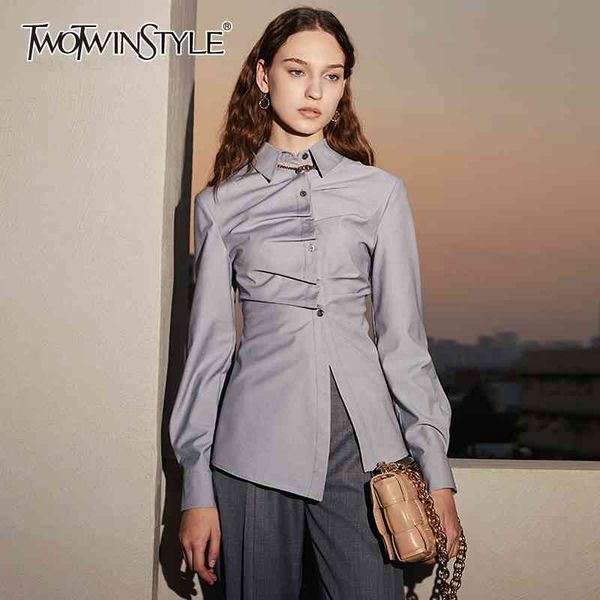 irregular ruched shirt for women lapel long sleeve casual slim blouse female fashion new clothing spring tide 210428, White
irregular ruched shirt for women lapel long sleeve casual slim blouse female fashion new clothing spring tide 210428, White