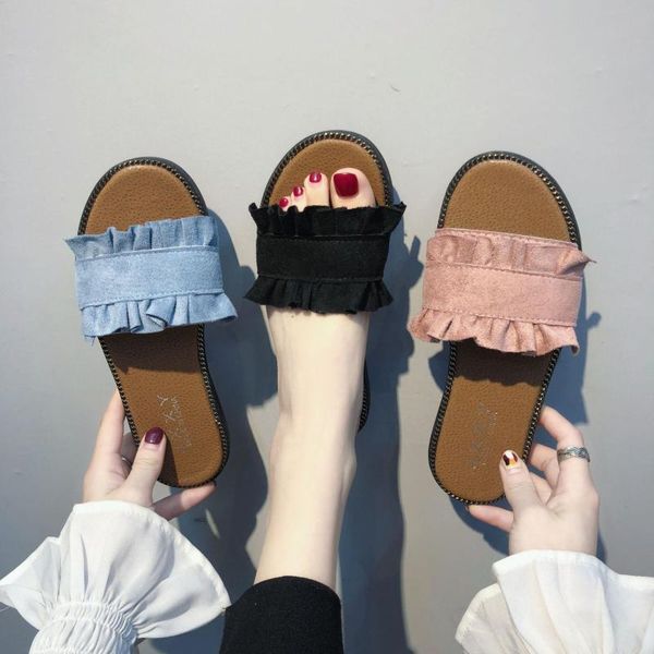 slippers lace flat women summer open toe sweet ladies slides outdoor casual slip-on lazy shoes fashion beach, Black
slippers lace flat women summer open toe sweet ladies slides outdoor casual slip-on lazy shoes fashion beach, Black