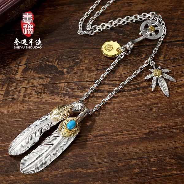 takahashi goro sheyugoros feather necklace men's sterling silver women's sweater chain trendy star same paragraph chains
takahashi goro sheyugoros feather necklace men's sterling silver women's sweater chain trendy star same paragraph chains