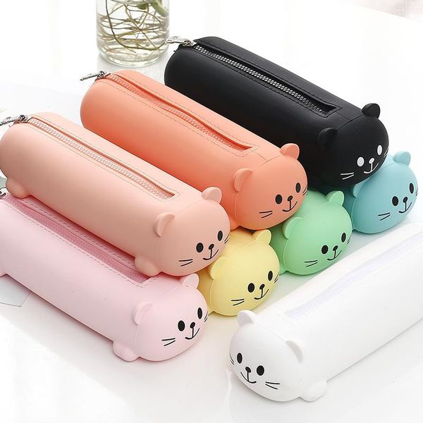 pencil bags silicon case cute bear face pen bag solid candy color kawaii makeup pouch zipper school stationary supplies
pencil bags silicon case cute bear face pen bag solid candy color kawaii makeup pouch zipper school stationary supplies