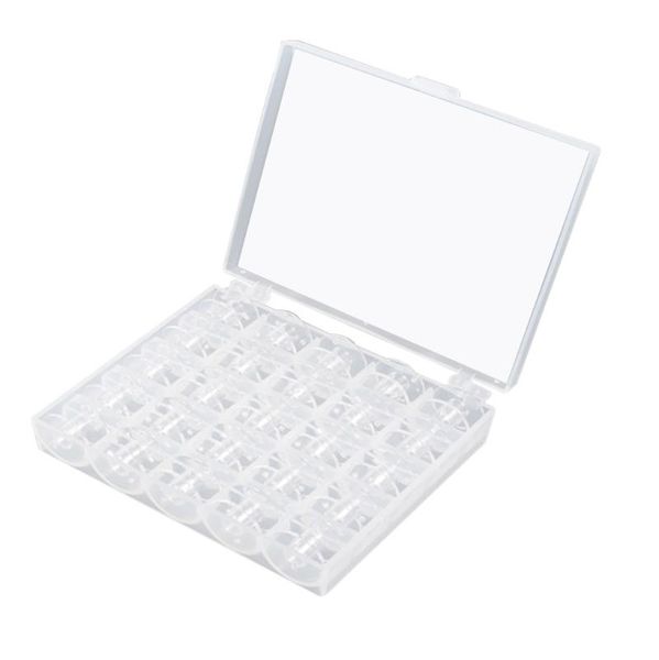 diamond painting transparent bobbin storage case with 25pcs bobbins sewing machine container box reels holder
diamond painting transparent bobbin storage case with 25pcs bobbins sewing machine container box reels holder
