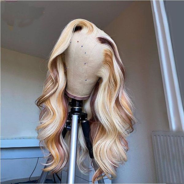 wigs highlight body wave long lace front natural hairline transparent wig human hair for women bleached knots, Black;brown
wigs highlight body wave long lace front natural hairline transparent wig human hair for women bleached knots, Black;brown