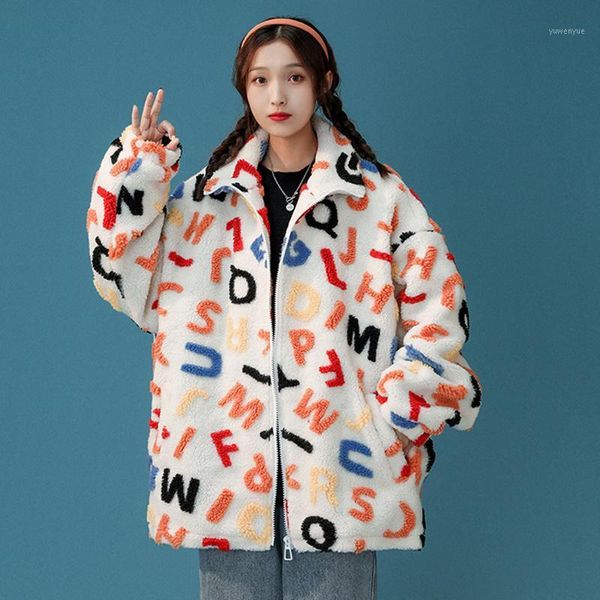 women's fur & faux casual lamb wool cotton jacket women 2022 style oversize velvet autumn winter coats girls outerwear d299, Black
women's fur & faux casual lamb wool cotton jacket women 2022 style oversize velvet autumn winter coats girls outerwear d299, Black