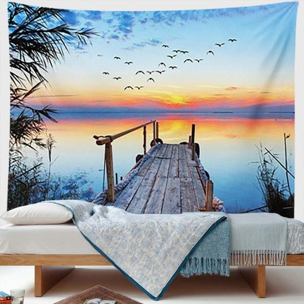 tapestries natural landscape tapestry sunset glow tropical wood bridge seagull modern art wall hanging boho home deco picnic mat carpet
tapestries natural landscape tapestry sunset glow tropical wood bridge seagull modern art wall hanging boho home deco picnic mat carpet