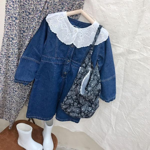spring kids girls korean style sweet denim dress lace collar children fashion casual clothing cotton, #9432 girl's dresses, Red;yellow
spring kids girls korean style sweet denim dress lace collar children fashion casual clothing cotton, #9432 girl's dresses, Red;yellow