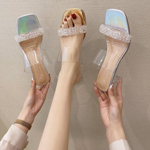 sandals high heels ladies glass slippers shoes heel transparent jelly open toe summer, Black
sandals high heels ladies glass slippers shoes heel transparent jelly open toe summer, Black
