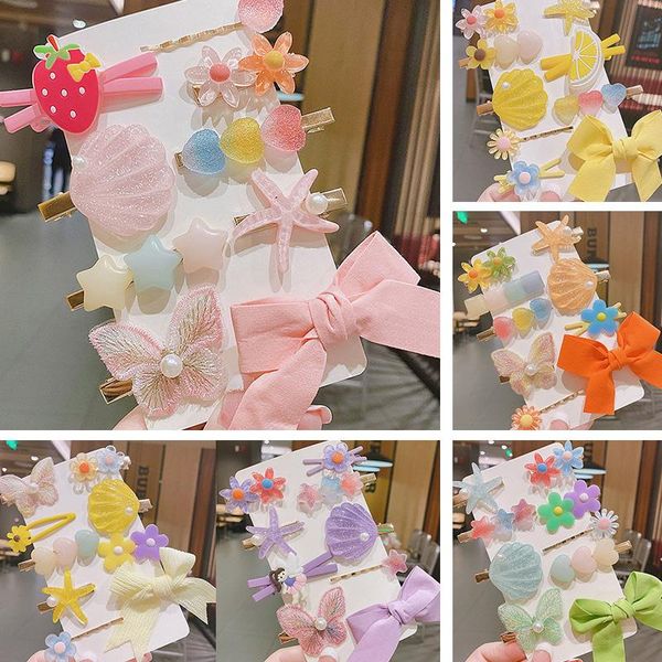 hair accessories 9pcs/set cartoon flower bow clips for cute girls shell star barrettes safty hairpins headwear kids sweet, Slivery;white
hair accessories 9pcs/set cartoon flower bow clips for cute girls shell star barrettes safty hairpins headwear kids sweet, Slivery;white