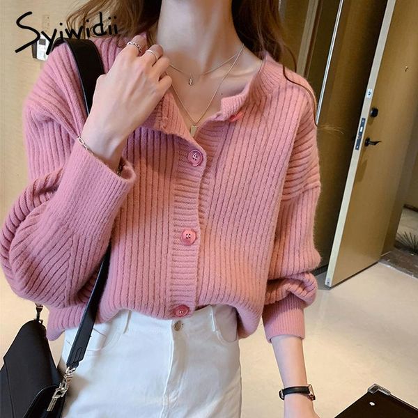 women's knits & tees syiwidii sweater woman cardigan fall winter 2021 knitted jackets single breasted o neck long sleeve loose coats p, White
women's knits & tees syiwidii sweater woman cardigan fall winter 2021 knitted jackets single breasted o neck long sleeve loose coats p, White