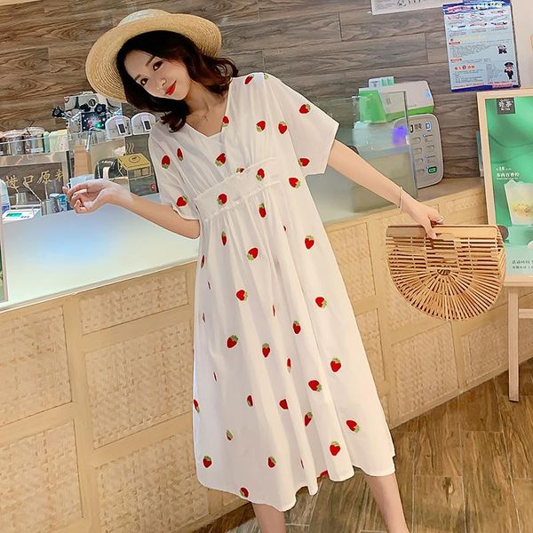 maternity dresses 5237# dress short sleeves midi plus size pregnancy loose large pregnant woman mom, White
maternity dresses 5237# dress short sleeves midi plus size pregnancy loose large pregnant woman mom, White