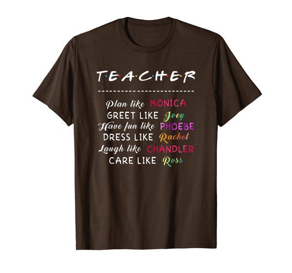 teacher plan like monica greet like joey t-shirt, White;black 
teacher plan like monica greet like joey t-shirt, White;black
