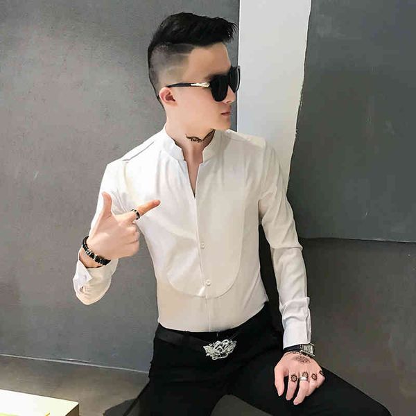 t shirts solid selling hairstylist turtleneck long sleeve simple amendment of fine casual night club design black/white tuxedo m09j, White;black
t shirts solid selling hairstylist turtleneck long sleeve simple amendment of fine casual night club design black/white tuxedo m09j, White;black