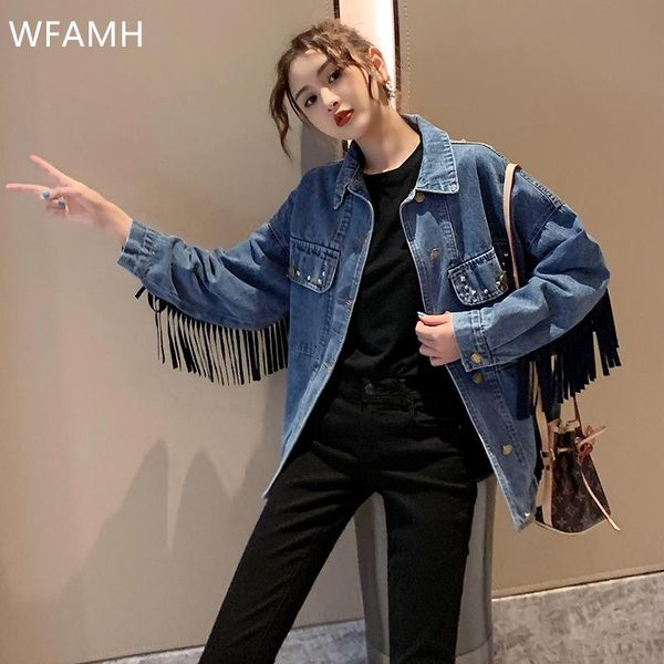 women's jackets 2021 autumn lapel embroidery fringed denim shirt ladies loose casual windbreaker fashion coat, Black;brown
women's jackets 2021 autumn lapel embroidery fringed denim shirt ladies loose casual windbreaker fashion coat, Black;brown