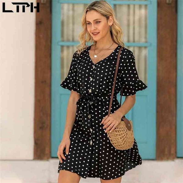 ltph summer sale fashion chiffon women dress dot print slim waist classic single-breasted sweet wild casual dresses 210423, Black;gray
ltph summer sale fashion chiffon women dress dot print slim waist classic single-breasted sweet wild casual dresses 210423, Black;gray