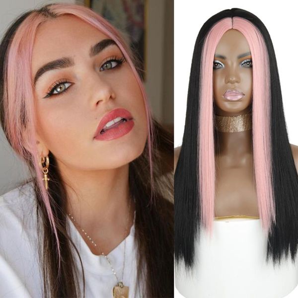 synthetic wigs azqueen black pink long straight wig for girl both side hair middle part heat resistant cosplay women
synthetic wigs azqueen black pink long straight wig for girl both side hair middle part heat resistant cosplay women
