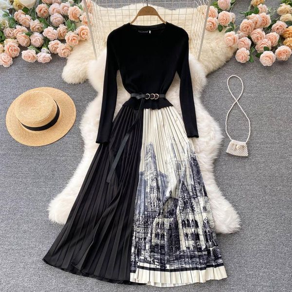 casual dresses 2021 women pleated dress fashion korean long sleeve splice print a-line autumn chic streetwear vestidos, Black;gray
casual dresses 2021 women pleated dress fashion korean long sleeve splice print a-line autumn chic streetwear vestidos, Black;gray