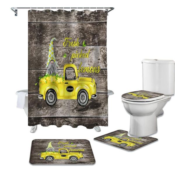 gnome car vintage wood grain shower curtain set carpet cover toilet bath mat waterproof bathroom curtains
gnome car vintage wood grain shower curtain set carpet cover toilet bath mat waterproof bathroom curtains