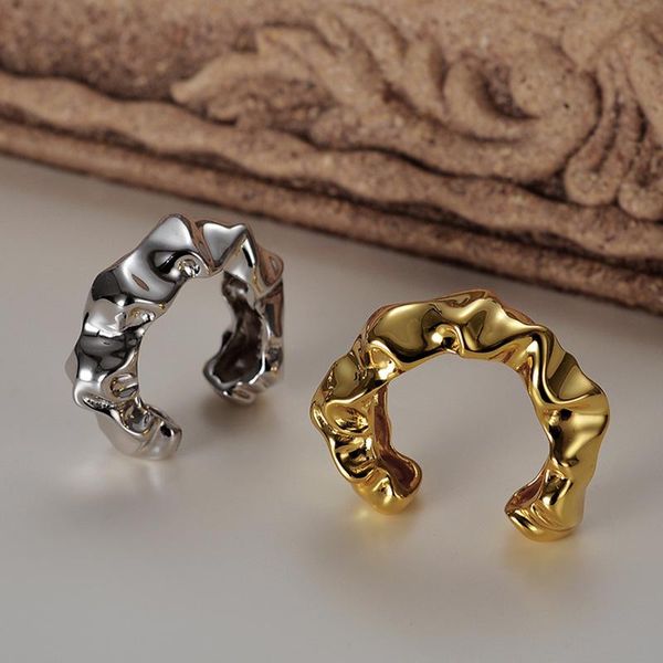 cluster rings mlkenly concave and convex 925 sterling silver ring texture female ins open thick irregular wrinkle surface mid finger, Golden;silver
cluster rings mlkenly concave and convex 925 sterling silver ring texture female ins open thick irregular wrinkle surface mid finger, Golden;silver