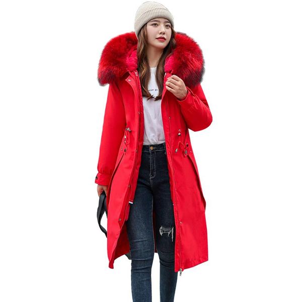 women's down & parkas ly varey lin winter women jacket cotton hooded paraks large fur collar overcoat thickness warm long snow outwear, Black
women's down & parkas ly varey lin winter women jacket cotton hooded paraks large fur collar overcoat thickness warm long snow outwear, Black