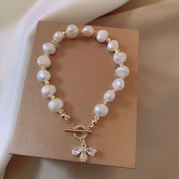 xianlan273 natural freshwater pearl zircon bee bracelet female ins niche design students light luxury contracted bracelet hand str, Silver
xianlan273 natural freshwater pearl zircon bee bracelet female ins niche design students light luxury contracted bracelet hand str, Silver