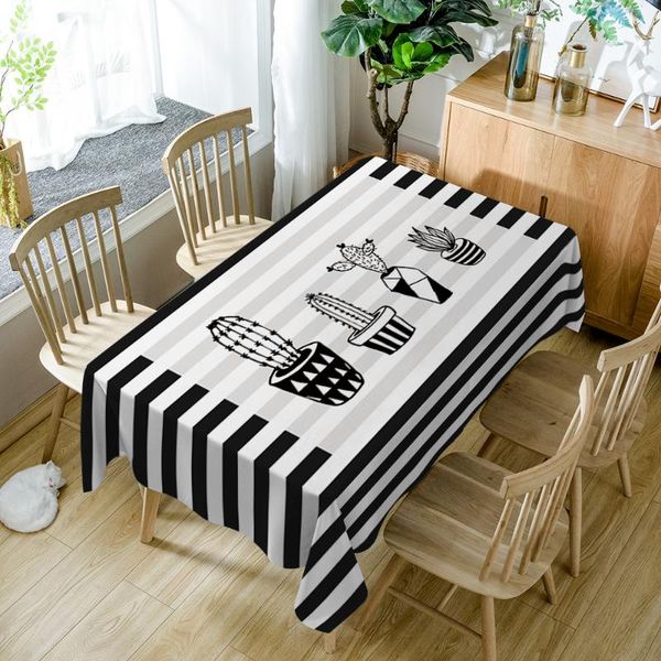 table cloth simplicity rectangle tablecloth black & white stripes potted plants pattern dustproof washable cotton for wedding
table cloth simplicity rectangle tablecloth black & white stripes potted plants pattern dustproof washable cotton for wedding