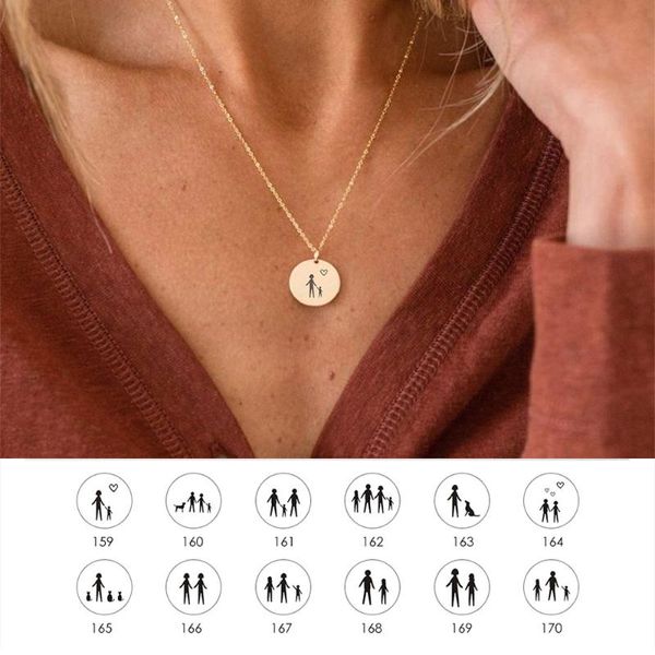 pendant necklaces jujie custom made necklace jewelry engrave family series girl trendy firend for women stainless steel, Silver
pendant necklaces jujie custom made necklace jewelry engrave family series girl trendy firend for women stainless steel, Silver