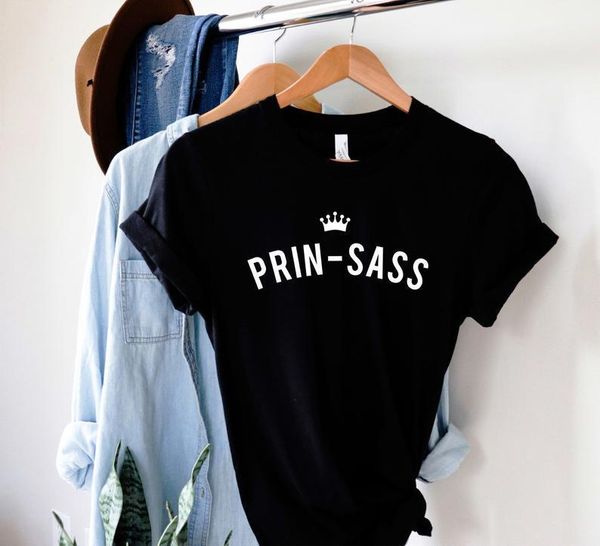 women's t-shirt prin-sass shirt fashionable princess cute and interesting graphic slogan teen summer casual cotton, White
women's t-shirt prin-sass shirt fashionable princess cute and interesting graphic slogan teen summer casual cotton, White